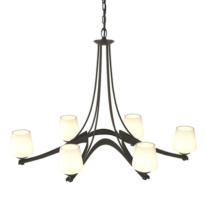 Hubbardton Forge Ribbon 6 Light 39" Wide Chandelier
