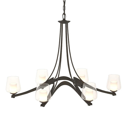 Hubbardton Forge Ribbon 6 Light 39" Wide Chandelier