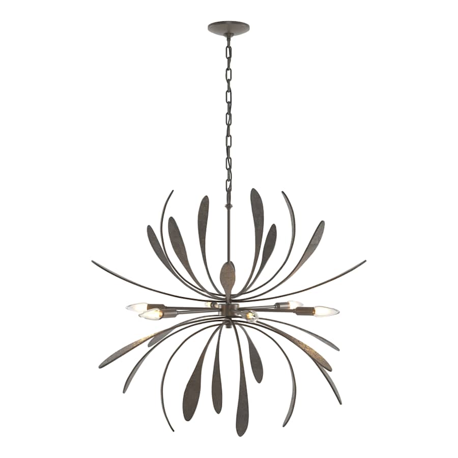 Hubbardton Forge Dahlia 6 Light 33" Wide LED Abstract Chandelier