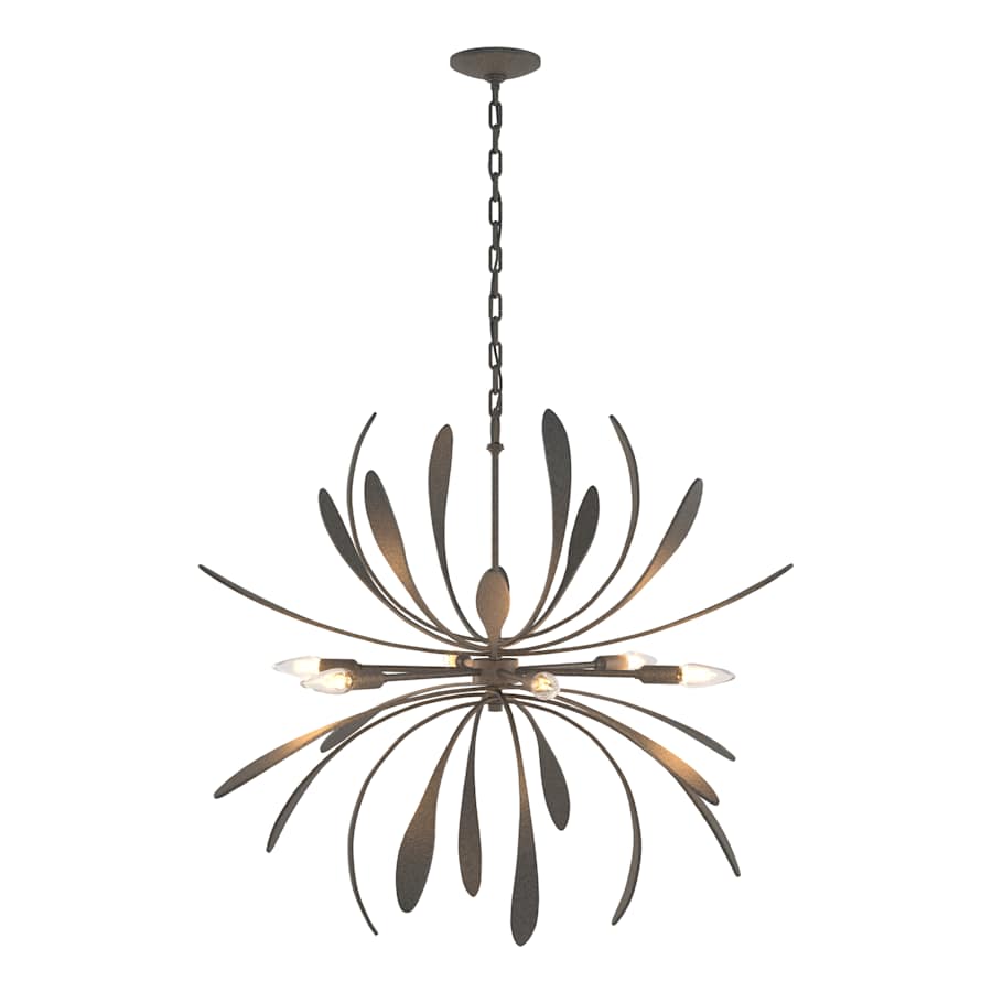 Hubbardton Forge Dahlia 6 Light 33" Wide LED Abstract Chandelier