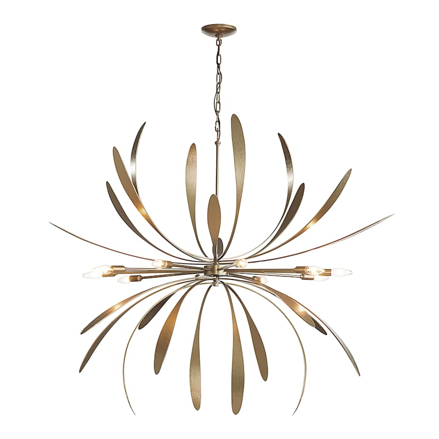 Hubbardton Forge Dahlia 10 Light 49" Wide Abstract Sputnik Chandelier