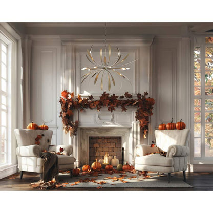 Hubbardton Forge Dahlia 10 Light 49" Wide Abstract Sputnik Chandelier
