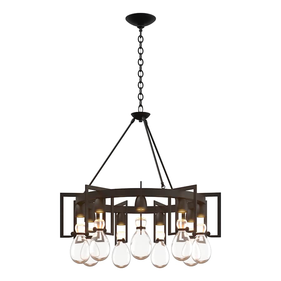 Hubbardton Forge Apothecary 9 Light 35" Wide Chandelier