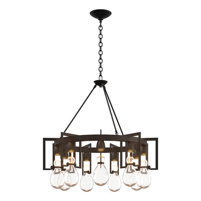 Hubbardton Forge Apothecary 9 Light 35" Wide Chandelier