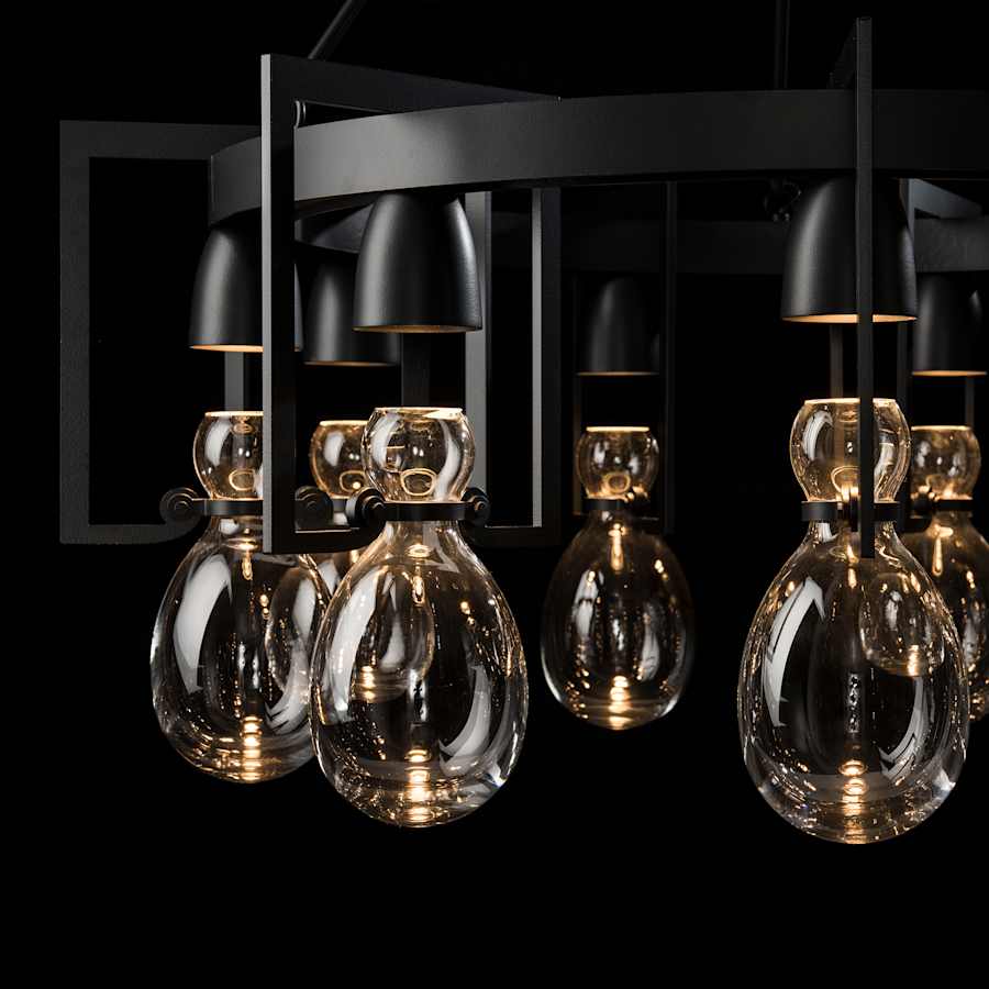 Hubbardton Forge Apothecary 9 Light 35" Wide Chandelier