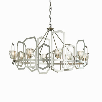 Hubbardton Forge Gatsby 8 Light 27" Wide Crystal Abstract Chandelier