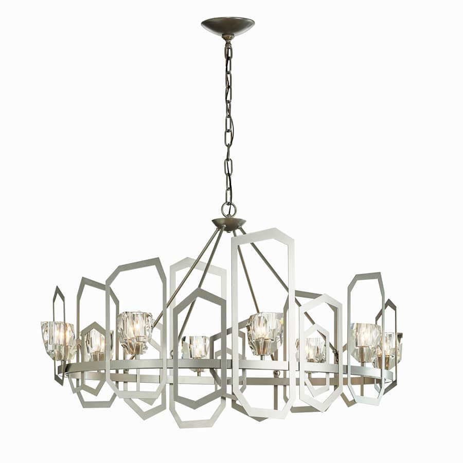 Hubbardton Forge Gatsby 8 Light 27" Wide Crystal Abstract Chandelier