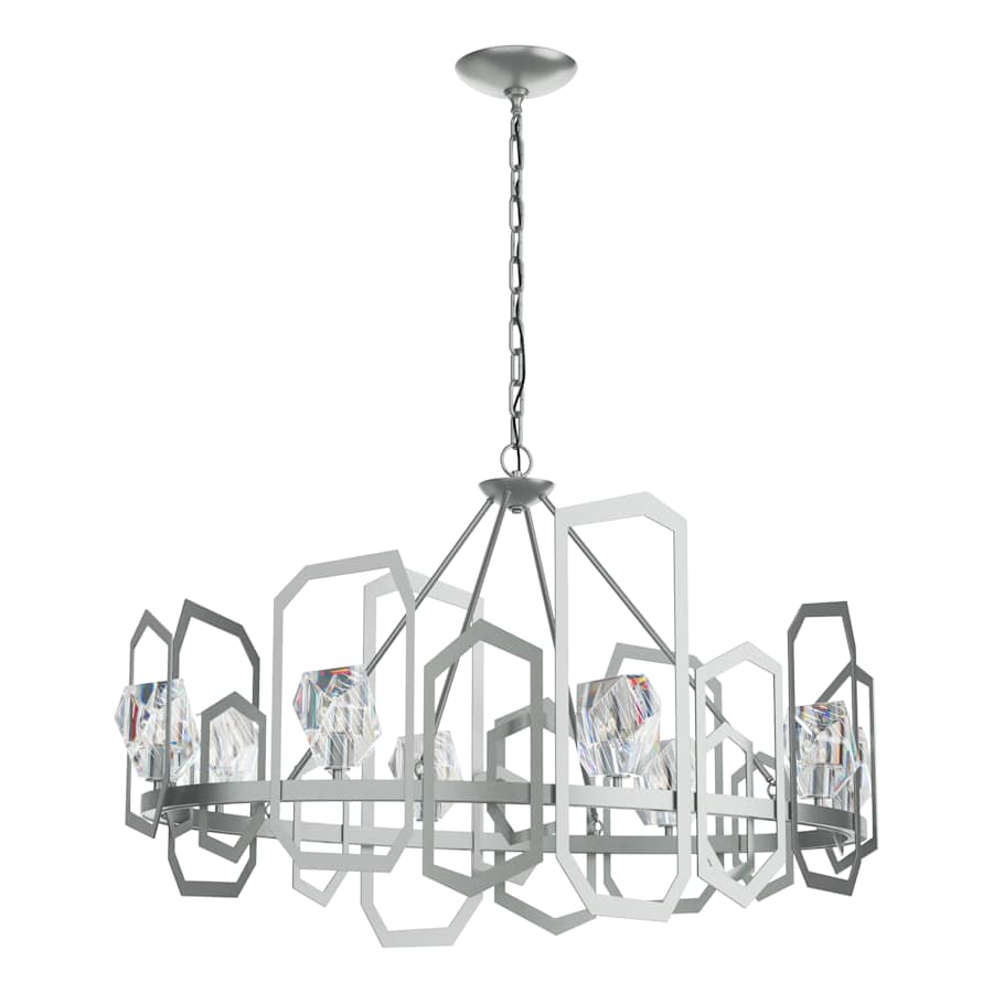 Hubbardton Forge Gatsby 8 Light 27" Wide Crystal Abstract Chandelier