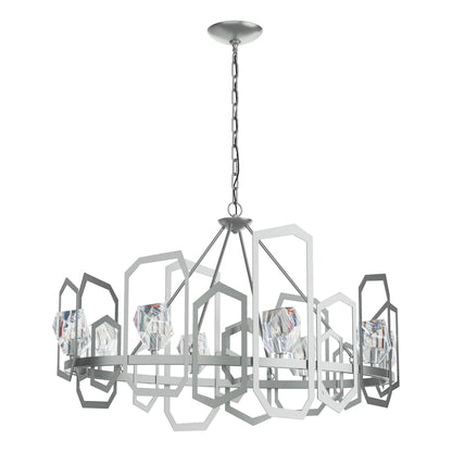 Hubbardton Forge Gatsby 8 Light 27" Wide Crystal Abstract Chandelier