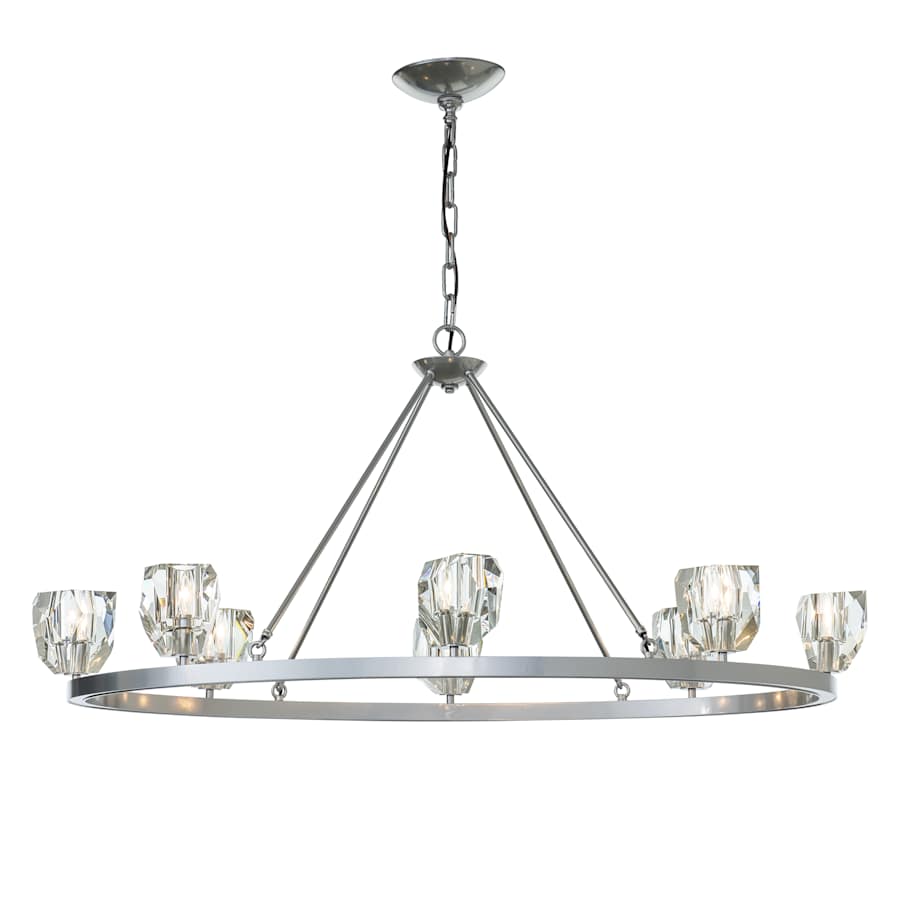 Hubbardton Forge Gatsby 8 Light 45" Wide Crystal Ring Chandelier