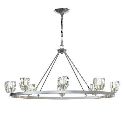Hubbardton Forge Gatsby 8 Light 45" Wide Crystal Ring Chandelier