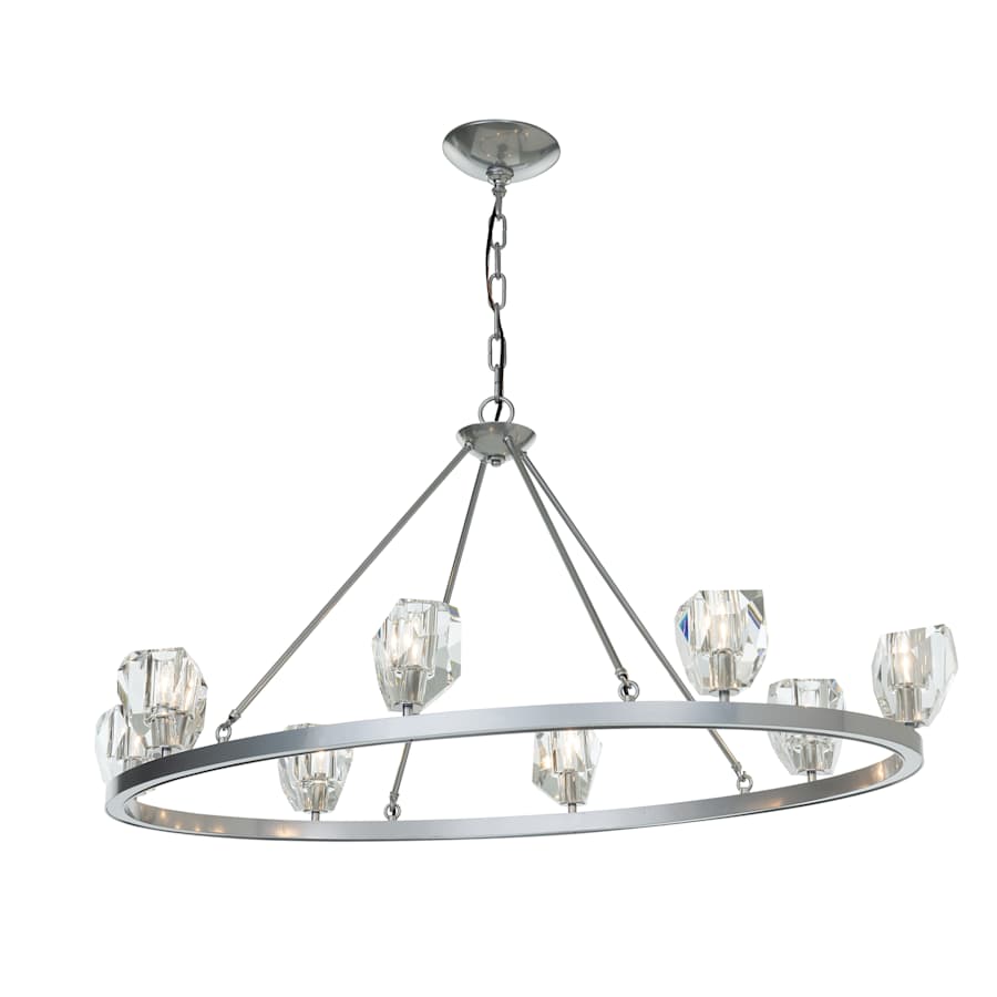 Hubbardton Forge Gatsby 8 Light 45" Wide Crystal Ring Chandelier