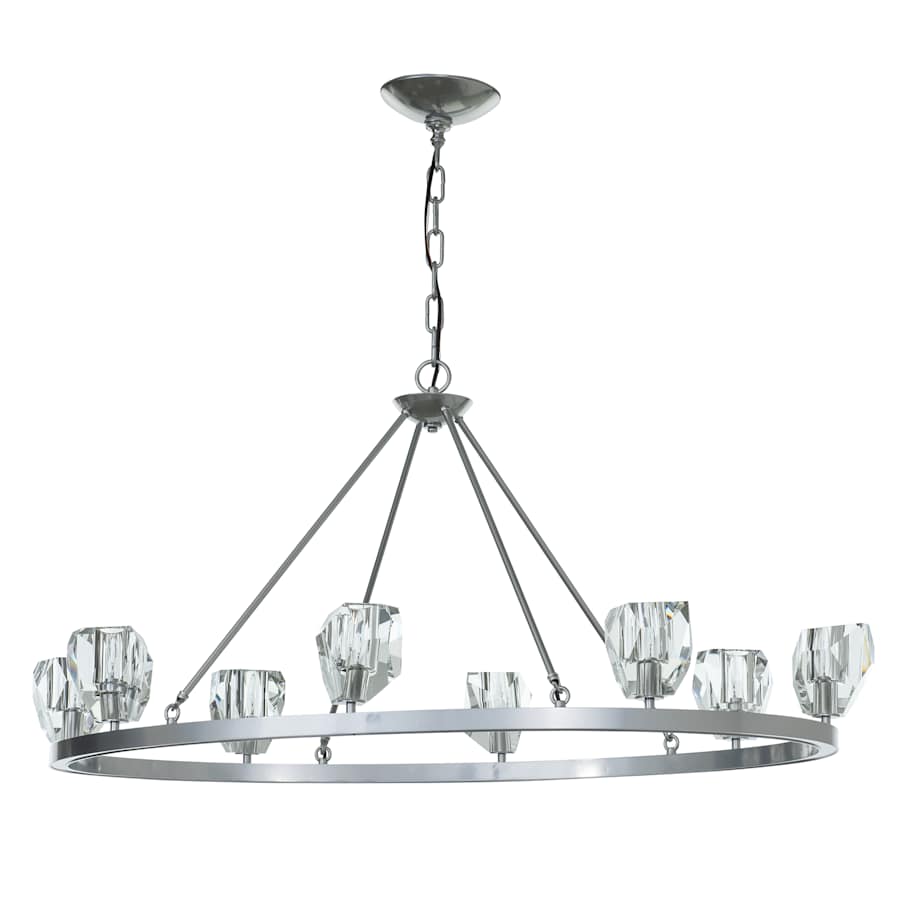 Hubbardton Forge Gatsby 8 Light 45" Wide Crystal Ring Chandelier