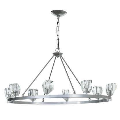 Hubbardton Forge Gatsby 8 Light 45" Wide Crystal Ring Chandelier