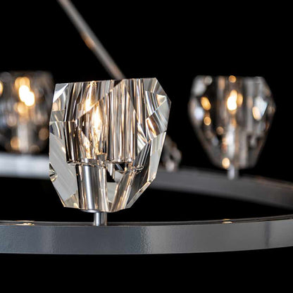 Hubbardton Forge Gatsby 8 Light 45" Wide Crystal Ring Chandelier