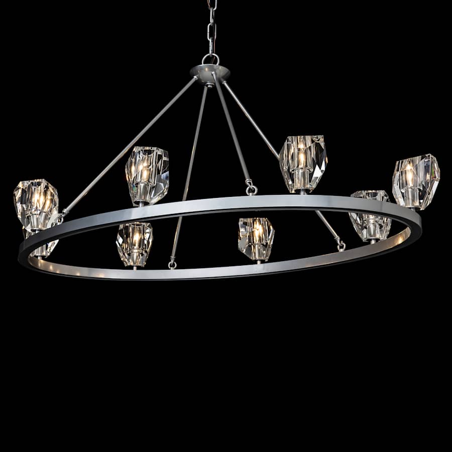 Hubbardton Forge Gatsby 8 Light 45" Wide Crystal Ring Chandelier