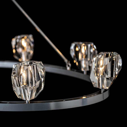 Hubbardton Forge Gatsby 8 Light 45" Wide Crystal Ring Chandelier