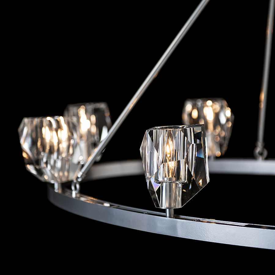 Hubbardton Forge Gatsby 8 Light 45" Wide Crystal Ring Chandelier