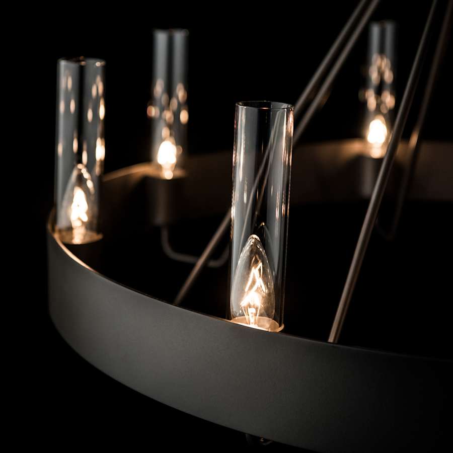Hubbardton Forge Banded 8 Light 32" Wide Ring Chandelier