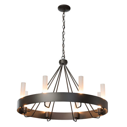 Hubbardton Forge Banded 8 Light 32" Wide Ring Chandelier