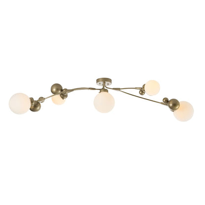 Hubbardton Forge Sprig 5 Light 62" Wide Semi-Flush Ceiling Fixture