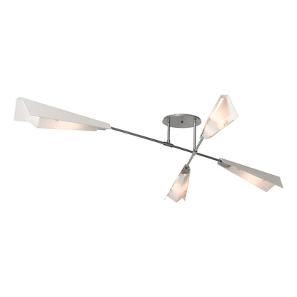 Hubbardton Forge Vertex 4 Light 92" Wide Linear Pendant