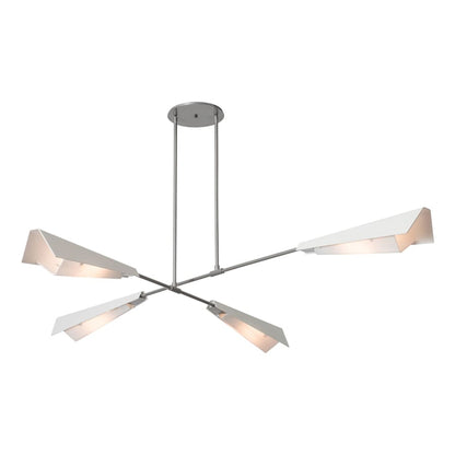 Hubbardton Forge Vertex 4 Light 92" Wide Linear Pendant