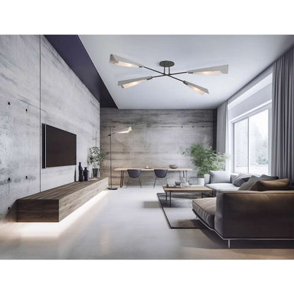 Hubbardton Forge Vertex 4 Light 92" Wide Linear Pendant