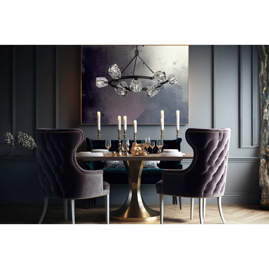 Hubbardton Forge Gatsby 9 Light 32" Wide Crystal Pendant