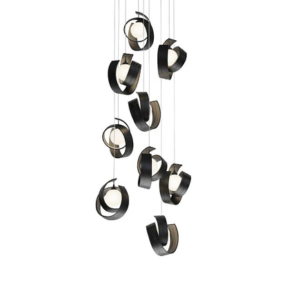 Hubbardton Forge Riza 9 Light 22" Wide LED Multi Light Pendant