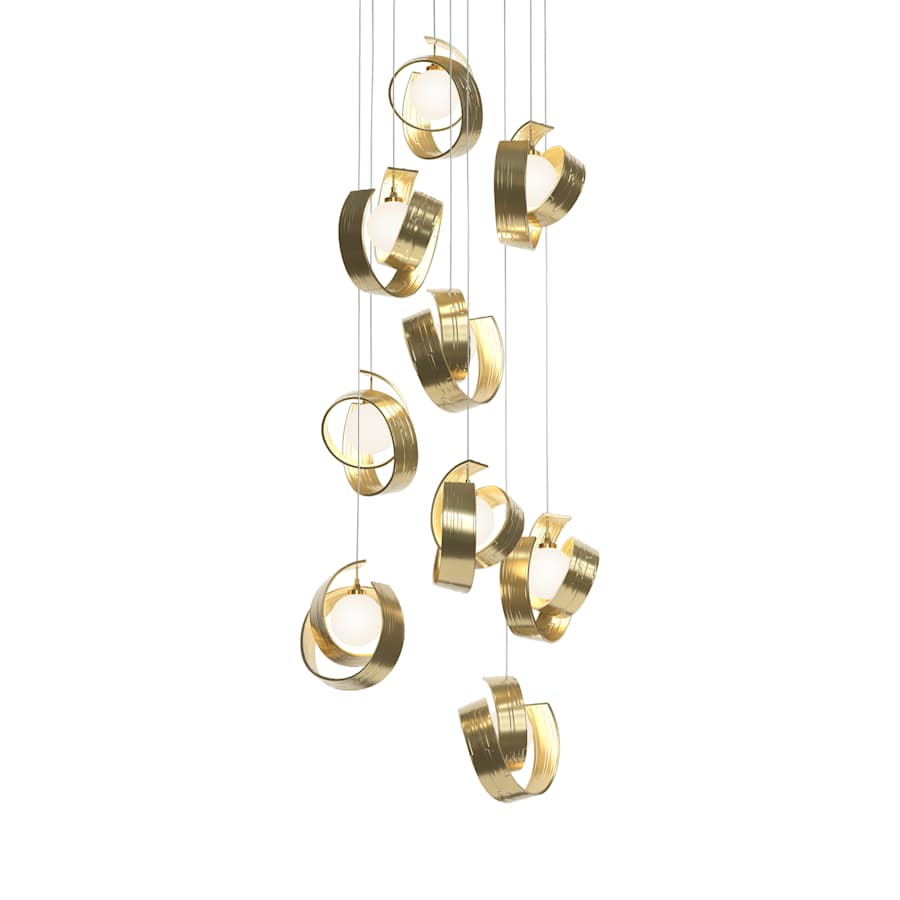 Hubbardton Forge Riza 9 Light 22" Wide LED Multi Light Pendant