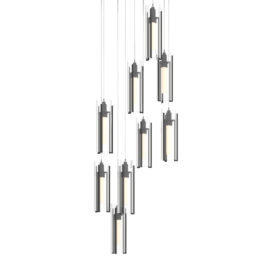 Hubbardton Forge Exos Glass 9 Light 21" Wide LED Multi Light Pendant