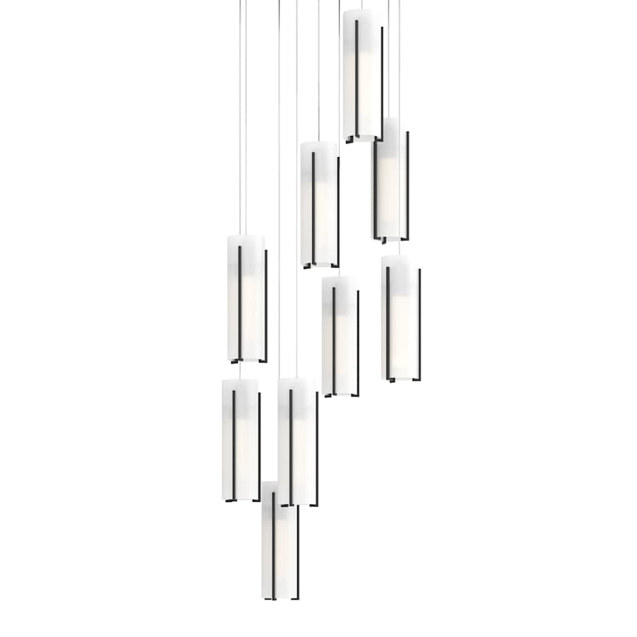 Hubbardton Forge Exos Glass 9 Light 21" Wide LED Multi Light Pendant