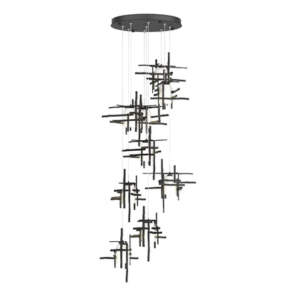 Hubbardton Forge Tura 9 Light 30" Wide LED Multi Light Pendant