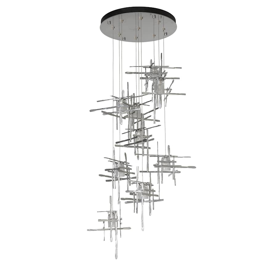Hubbardton Forge Tura 9 Light 30" Wide LED Multi Light Pendant