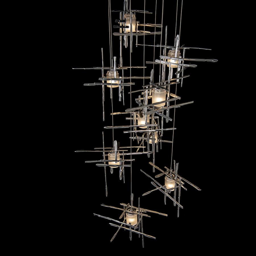 Hubbardton Forge Tura 9 Light 30" Wide LED Multi Light Pendant
