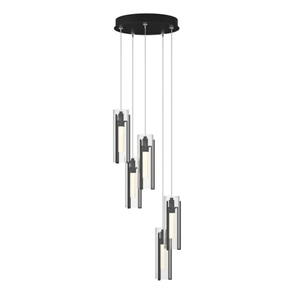Hubbardton Forge Exos Glass 5 Light 14" Wide Suspension Multi Light Pendant