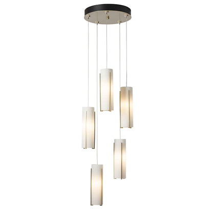 Hubbardton Forge Exos Glass 5 Light 14" Wide Suspension Multi Light Pendant