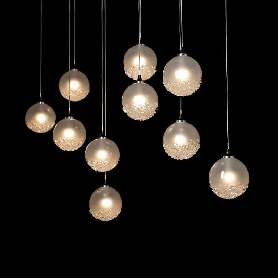Hubbardton Forge Fritz 10 Light 45" Wide Suspension Linear Pendant