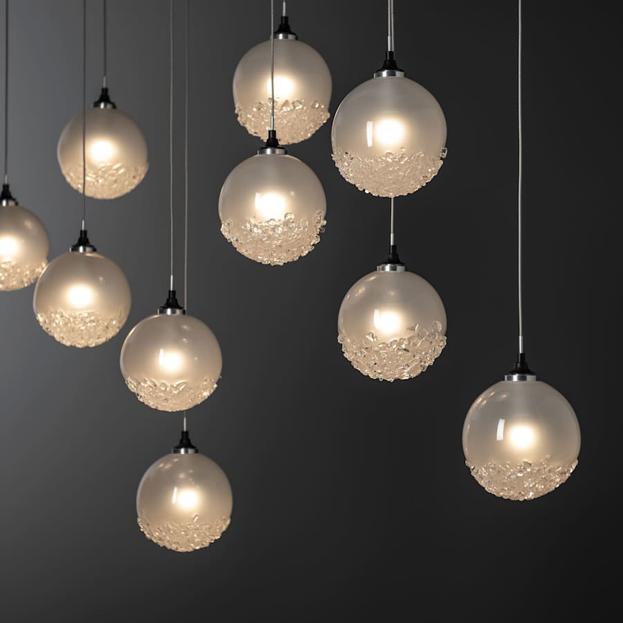 Hubbardton Forge Fritz 10 Light 45" Wide Suspension Linear Pendant