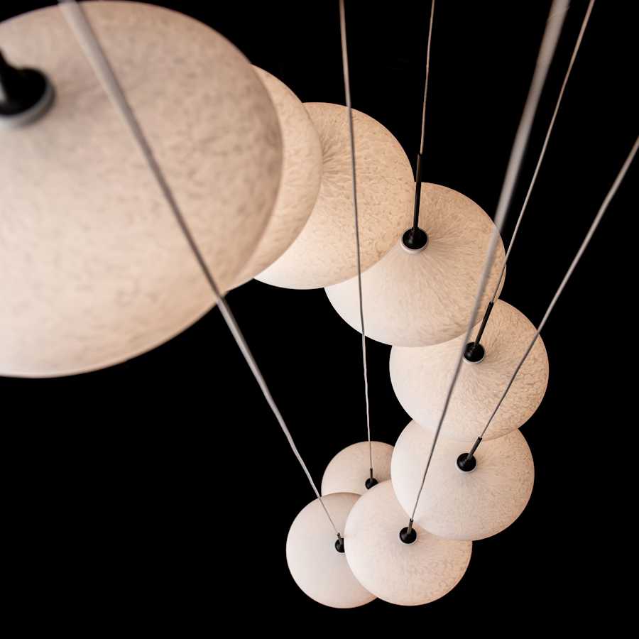 Hubbardton Forge Clouds 9 Light 24" Wide Multi Light Pendant
