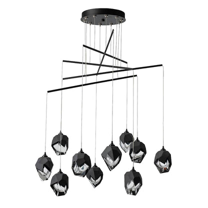 Hubbardton Forge Chrysalis 10 Light 38" Wide Crystal Multi Light Pendant