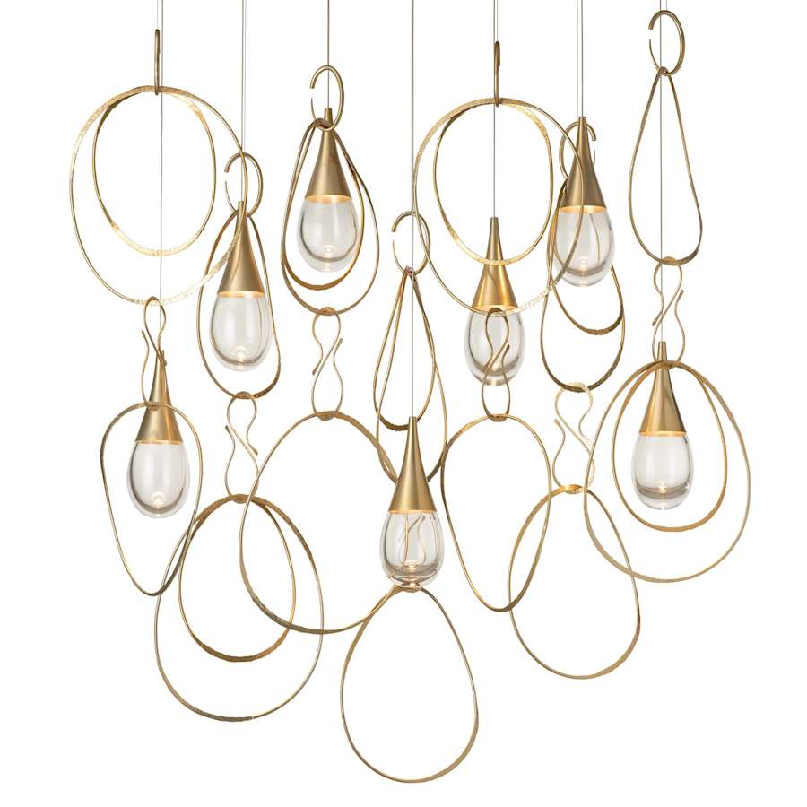 Hubbardton Forge Lyric 7 Light 53" Wide Suspension Multi Light Pendant