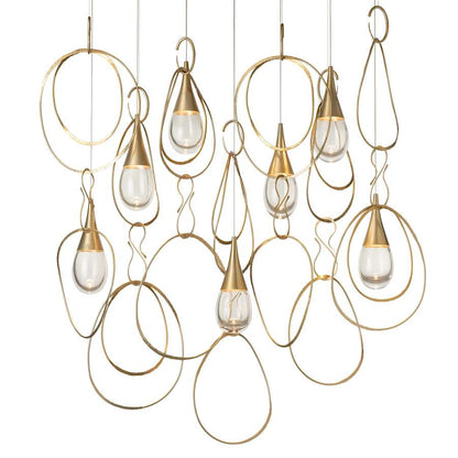 Hubbardton Forge Lyric 7 Light 53" Wide Suspension Multi Light Pendant