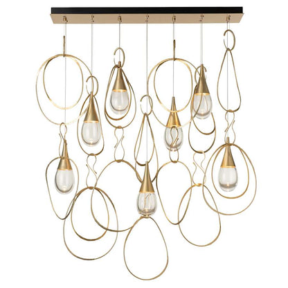 Hubbardton Forge Lyric 7 Light 53" Wide Suspension Multi Light Pendant