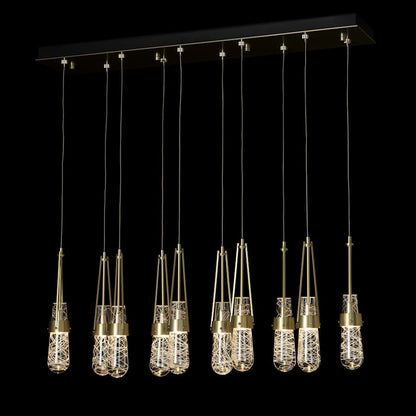 Hubbardton Forge Link 10 Light 45" Wide Linear Pendant
