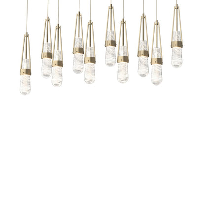 Hubbardton Forge Link 10 Light 45" Wide Linear Pendant