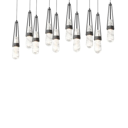 Hubbardton Forge Link 10 Light 45" Wide Linear Pendant