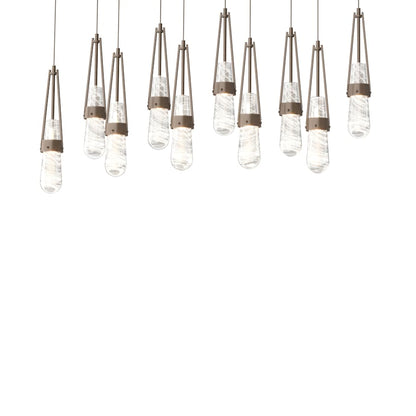 Hubbardton Forge Link 10 Light 45" Wide Linear Pendant