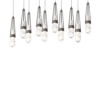 Hubbardton Forge Link 10 Light 45" Wide Linear Pendant